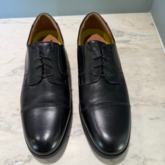 Florsheim Black Midtown Cap Toe Leather Oxford, Size 12 - Picture 1 of 7